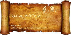 Gyulay Mária névjegykártya