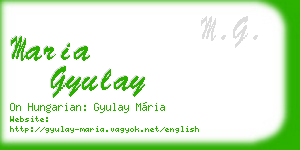 maria gyulay business card