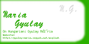 maria gyulay business card